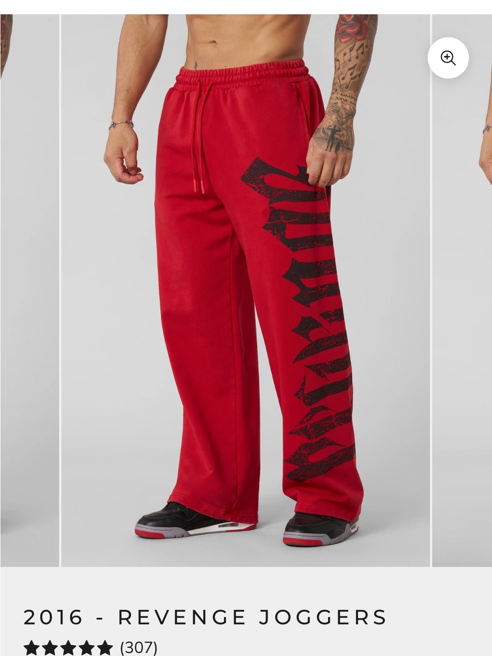 Revenge Joggers Men’s Red Graphic Sweatpants-young la